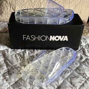 Fashion Nova Transparent Slide Sandals